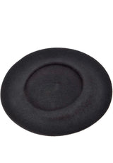 Black beret hat from multiple angles