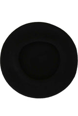 Black beret hat from multiple angles