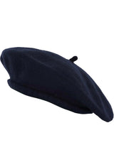 Black beret hat from multiple angles